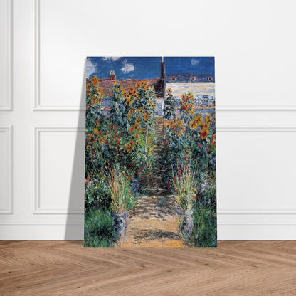 The Garden at Vetheuil - claude monet Brushed Aluminum Print - 70x100 cm / 28x40 inches | claude monet Aluminum Print | claude monet Prints