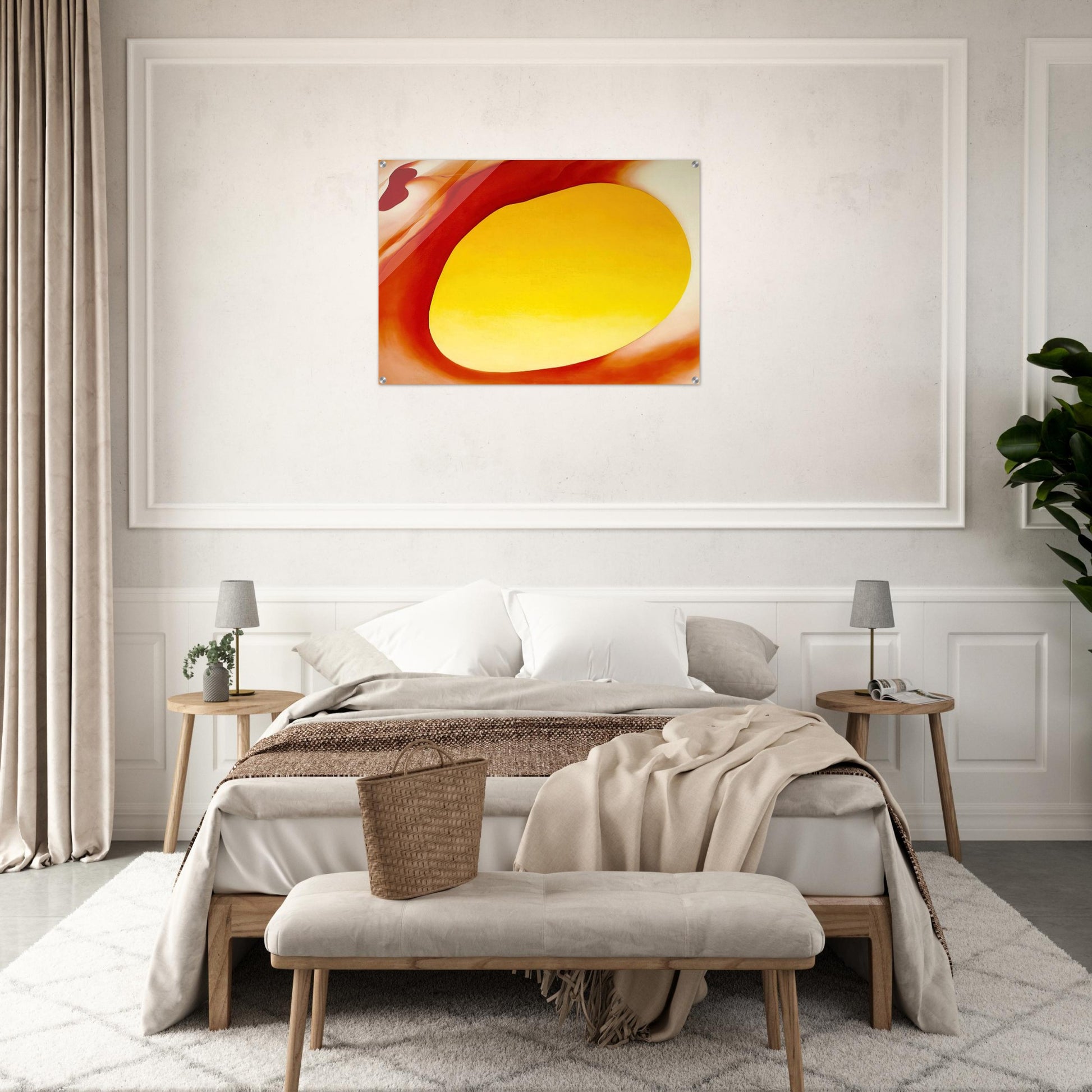 Pelvis Series - Red with Yellow - Georgia O'Keeffe Acrylic Print - 70x100 cm / 28x40″ inches