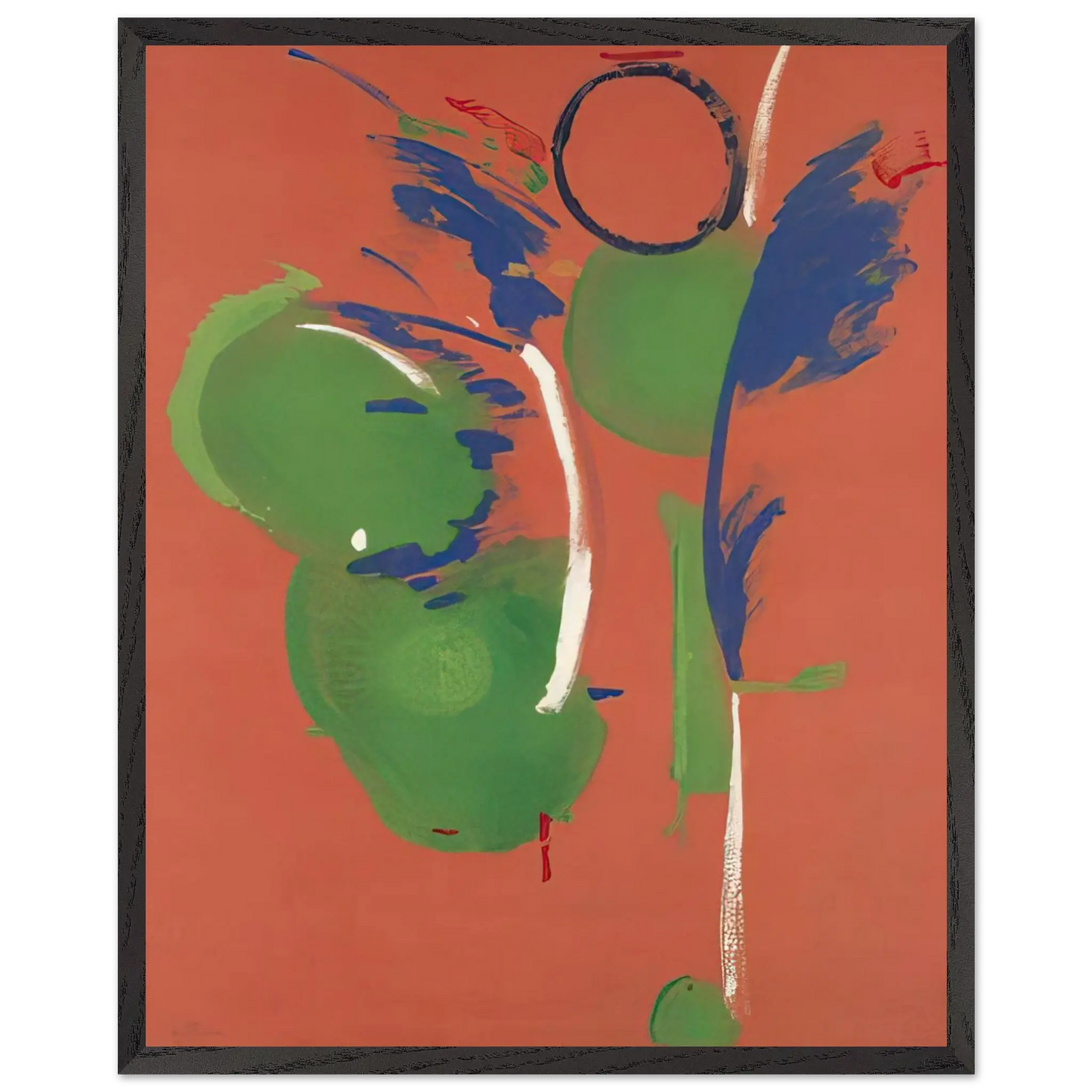 Helen Frankenthaler - Mary, Mary - 1987 Wall art - 70x100 cm / 28x40 Inches - Premium Wooden Framed Poster With Fine Art Paper - Wood frame