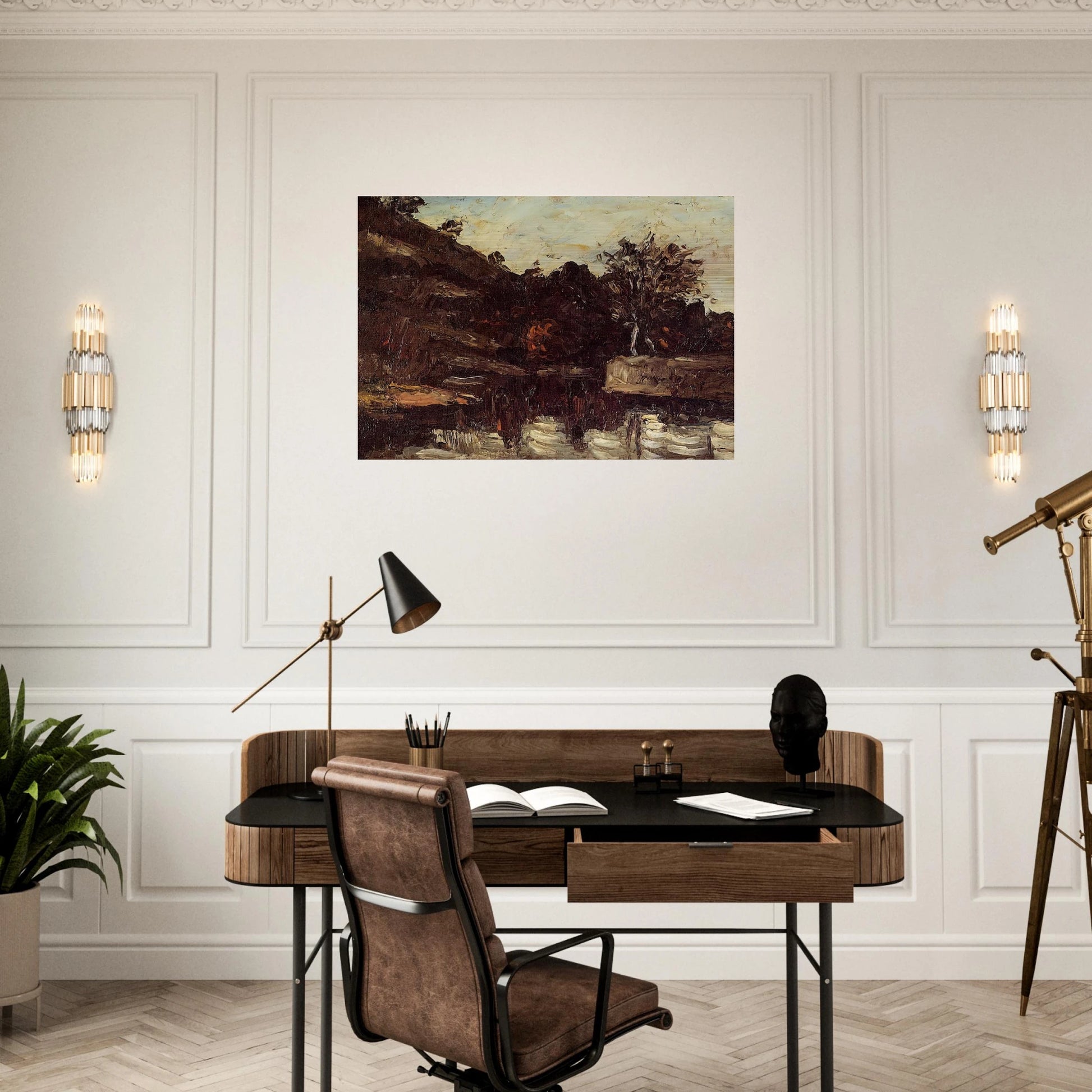 Bend in the River - Paul Cézanne Brushed Aluminum Print - 70x100 cm / 28x40 inches | Paul Cézanne Aluminum Print | Paul Cézanne Prints