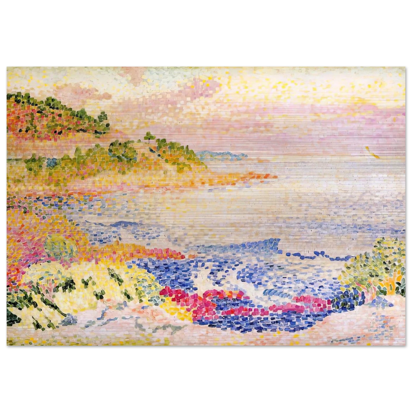 The Maures - Henri-Edmond Cross Brushed Aluminum Print - 70x100 cm / 28x40 inches | Henri-Edmond Cross Aluminum Print | Henri-Edmond Cross Prints