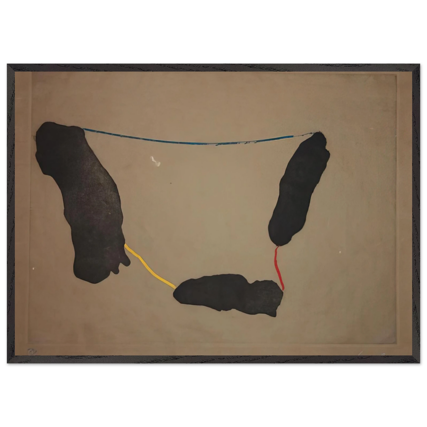 Helen Frankenthaler - Connected By Joy - 1973 Wall art - 27x35 cm / 11x14 inches - Premium Wooden Framed Poster With Fine Art Paper-canvas - White frame