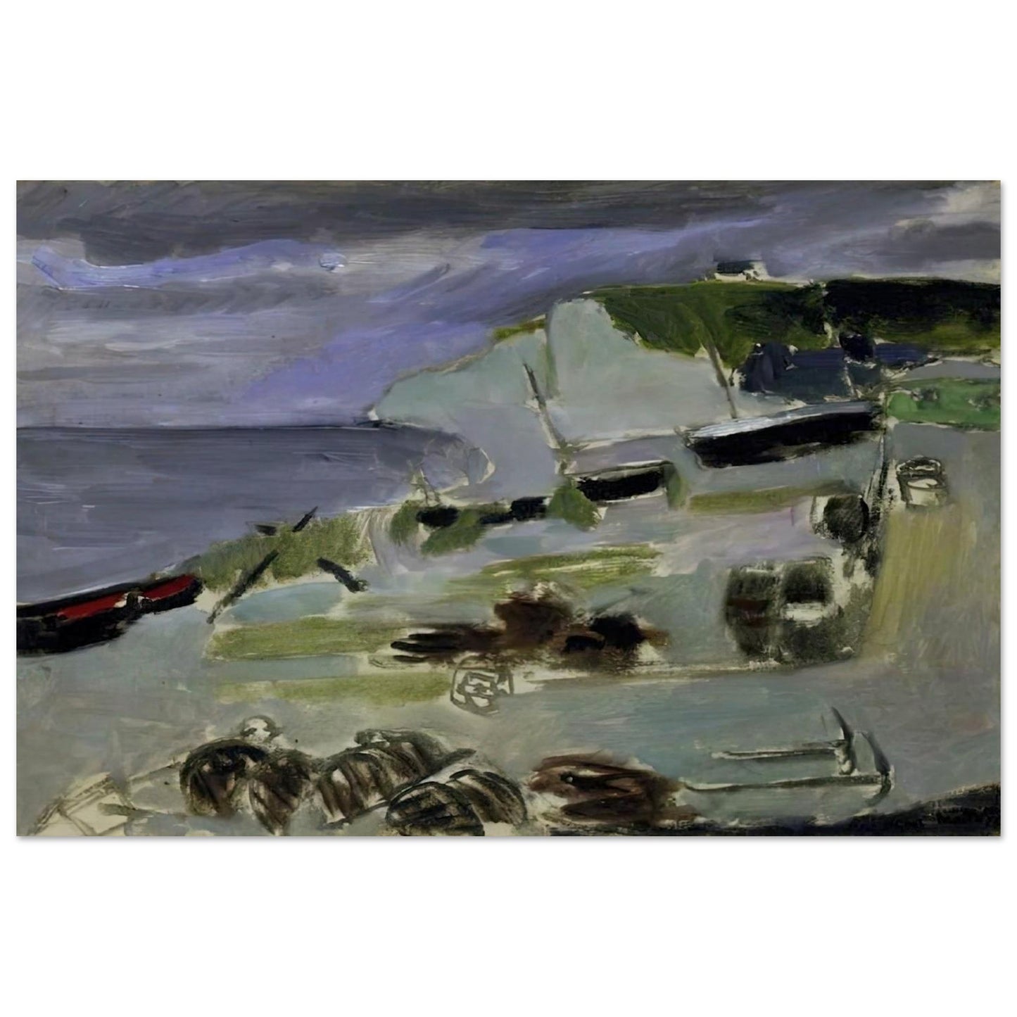 BOATS ON THE BEACH ETRETAT 1920 - Henri Matisse Art Prints - 100x150 cm / 40x60″ inches | Henri Matisse Poster | Henri Matisse Prints