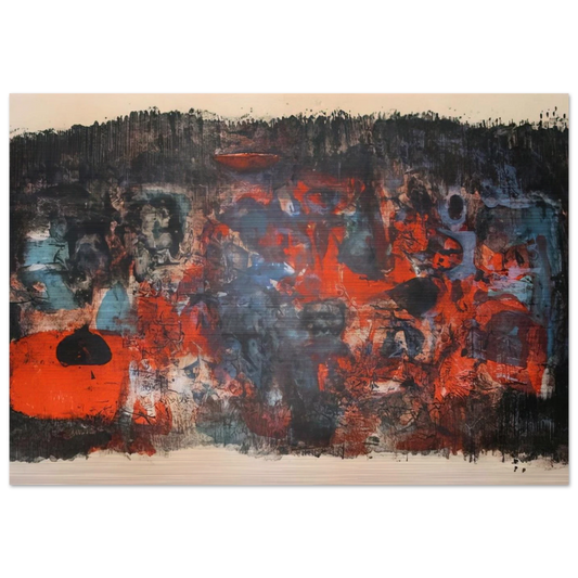 UNTITLED 1956 - Zao Wou-Ki Brushed Aluminum Print - 70x100 cm / 28x40 inches | Zao Wou-Ki Aluminum Print | Zao Wou-Ki Prints