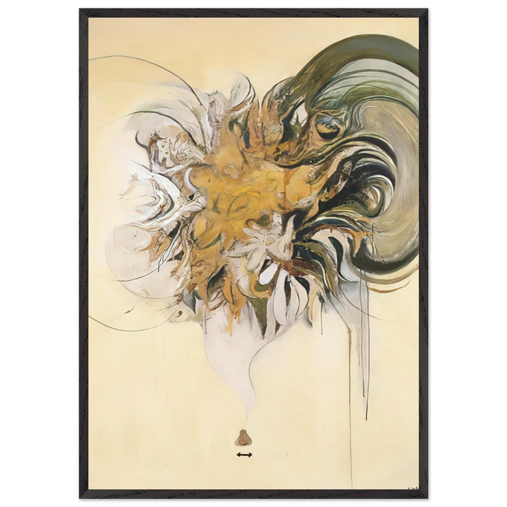 Listening to Nature - 1964 - Brett Whiteley 70x100 cm / 28x40 inches Framed Art Print – Black Wooden Frame