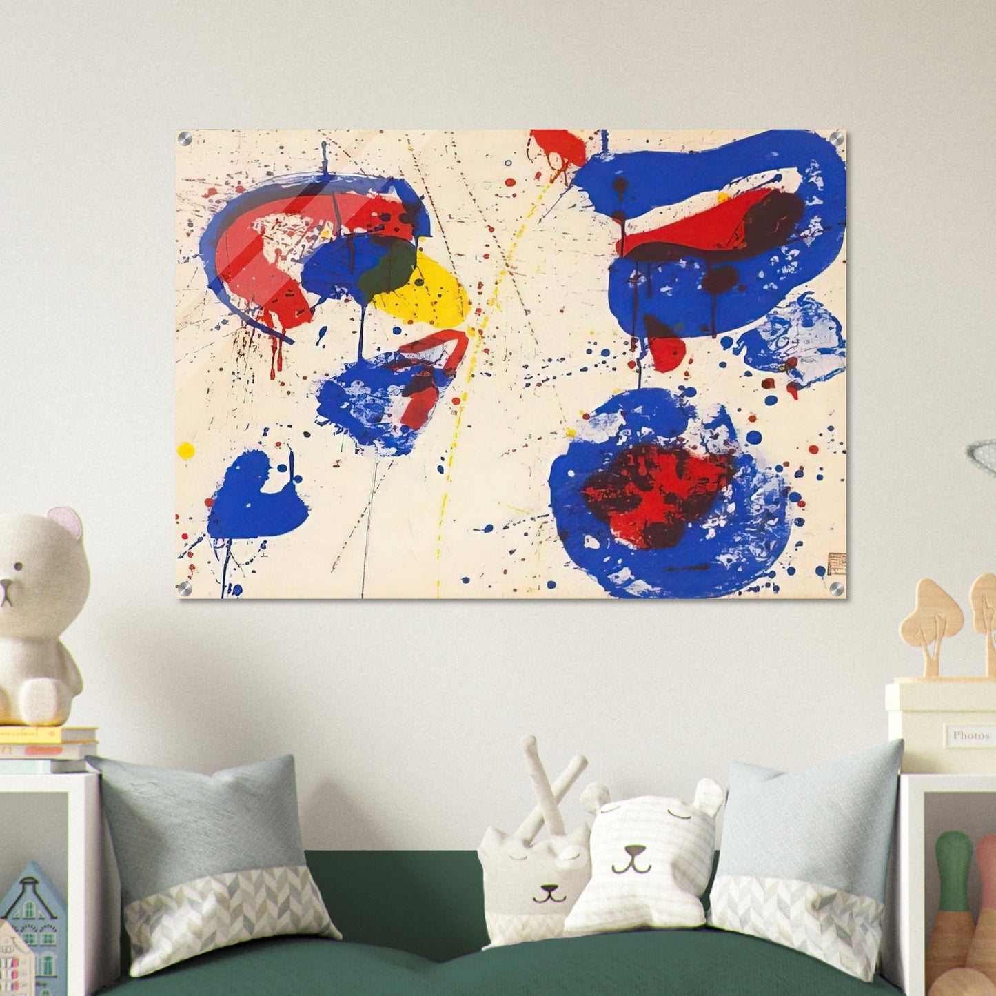 Hurrah for the Red, White, and Blue - Sam Francis Acrylic Print - 70x100 cm / 28x40″ inches