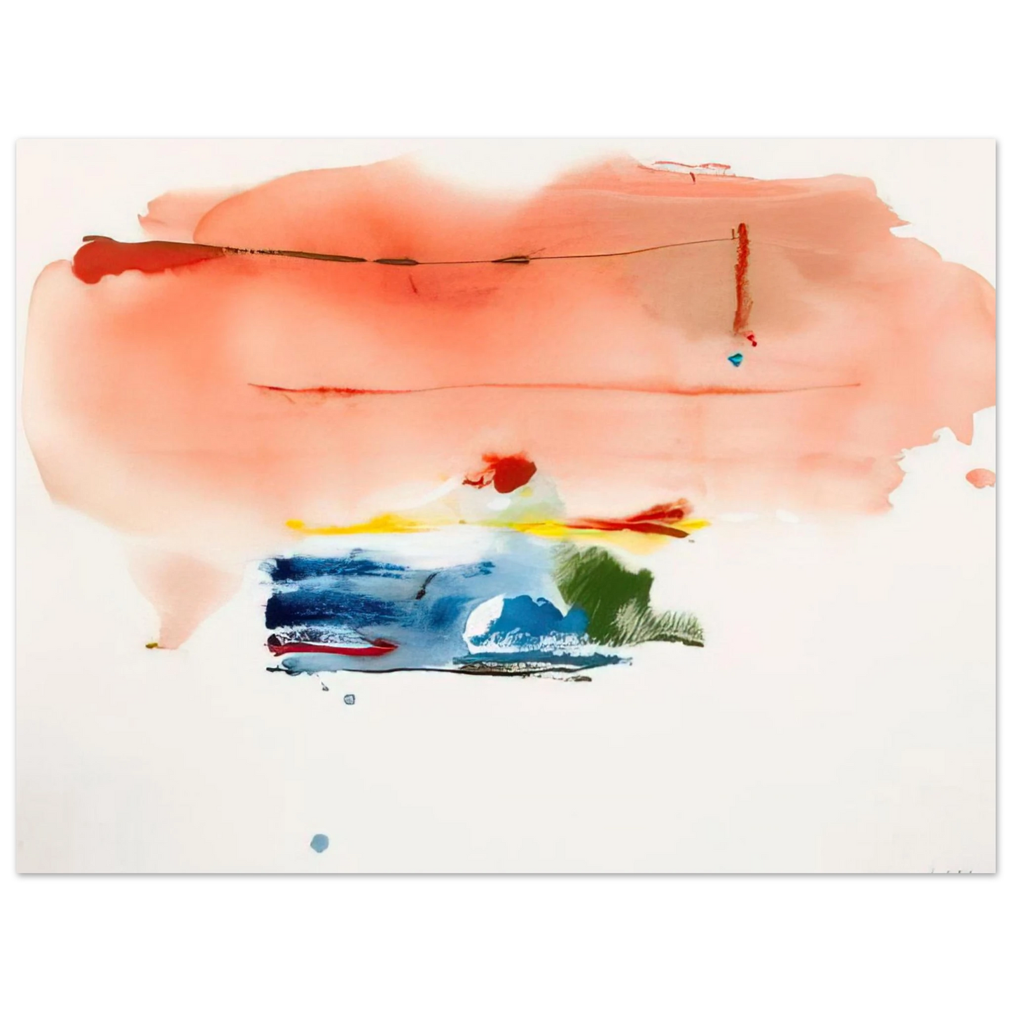 Helen Frankenthaler - Santa Fe II - 1986 Wall art - 30x45 cm / 12x18 inches - Fine Art Poster-canvas - -