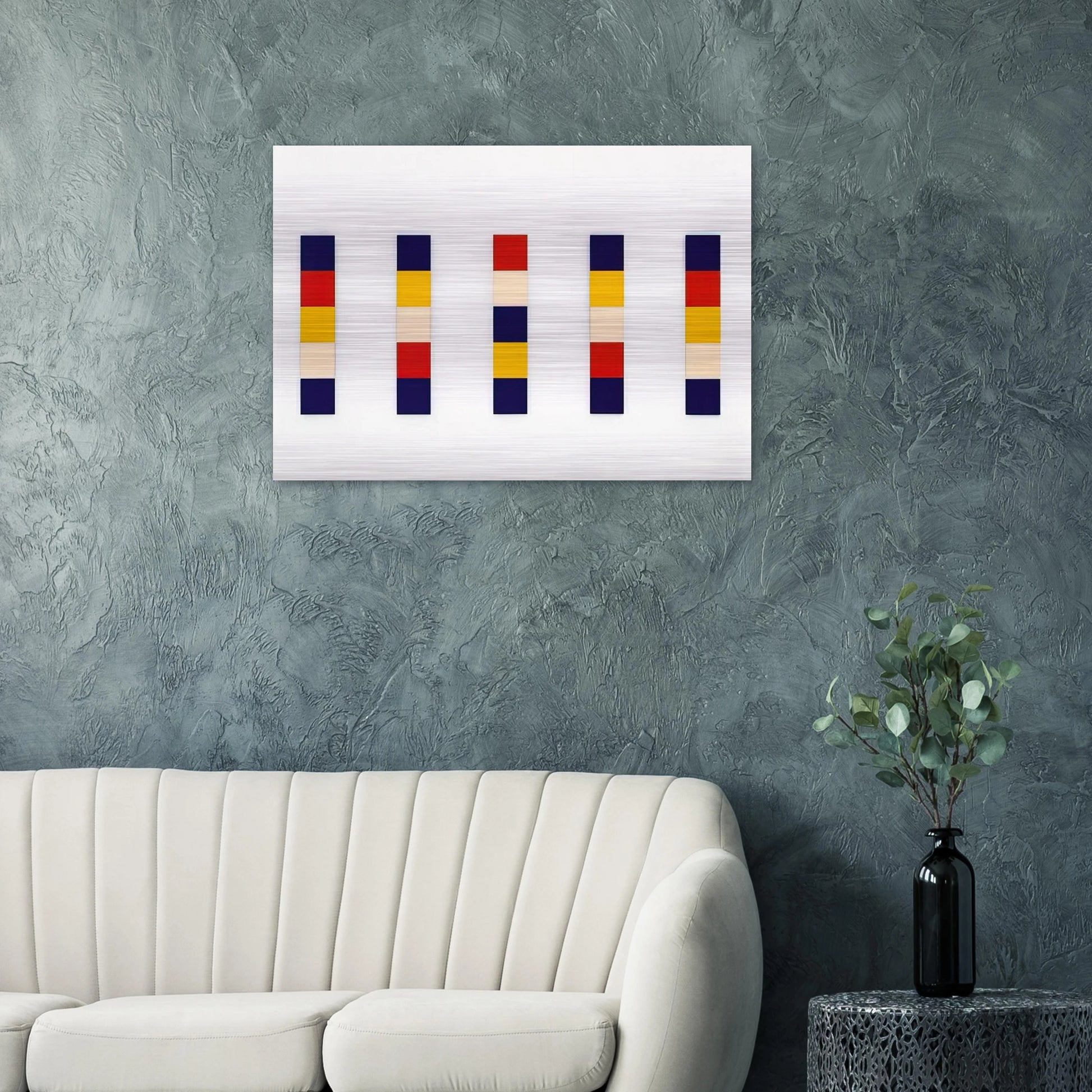Red Yellow Blue White - Ellsworth Kelly Brushed Aluminum Print - 70x100 cm / 28x40 inches | Ellsworth Kelly Aluminum Print | Ellsworth Kelly Prints