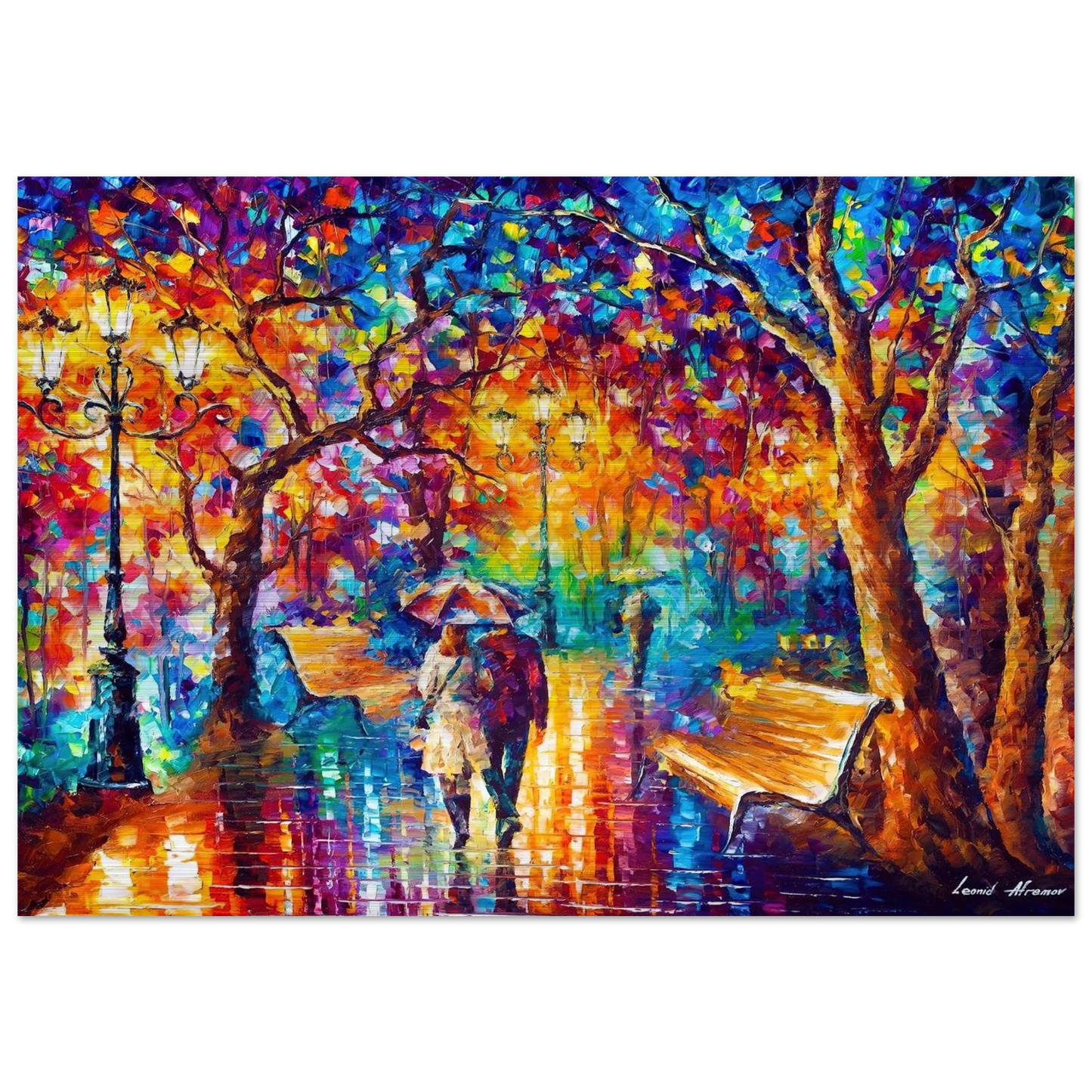Leonid Afremov - Leonid Afremov Brushed Aluminum Print - 70x100 cm / 28x40 inches | Leonid Afremov Aluminum Print | Leonid Afremov Prints