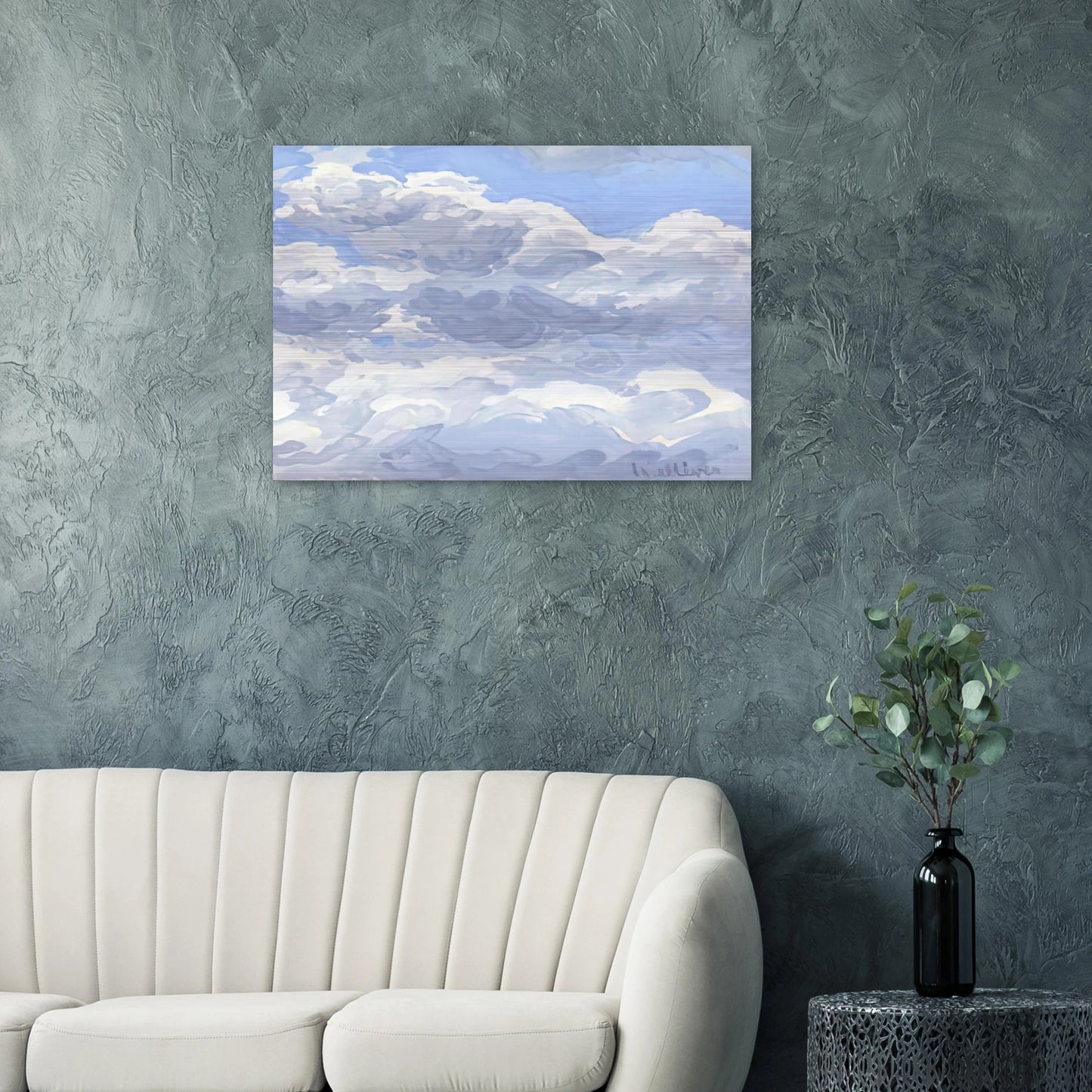 Study for Clouds II - 1979 - Neil Welliver Brushed Aluminum Print - 70x100 cm / 28x40 inches | Neil Welliver Aluminum Print | Neil Welliver Prints