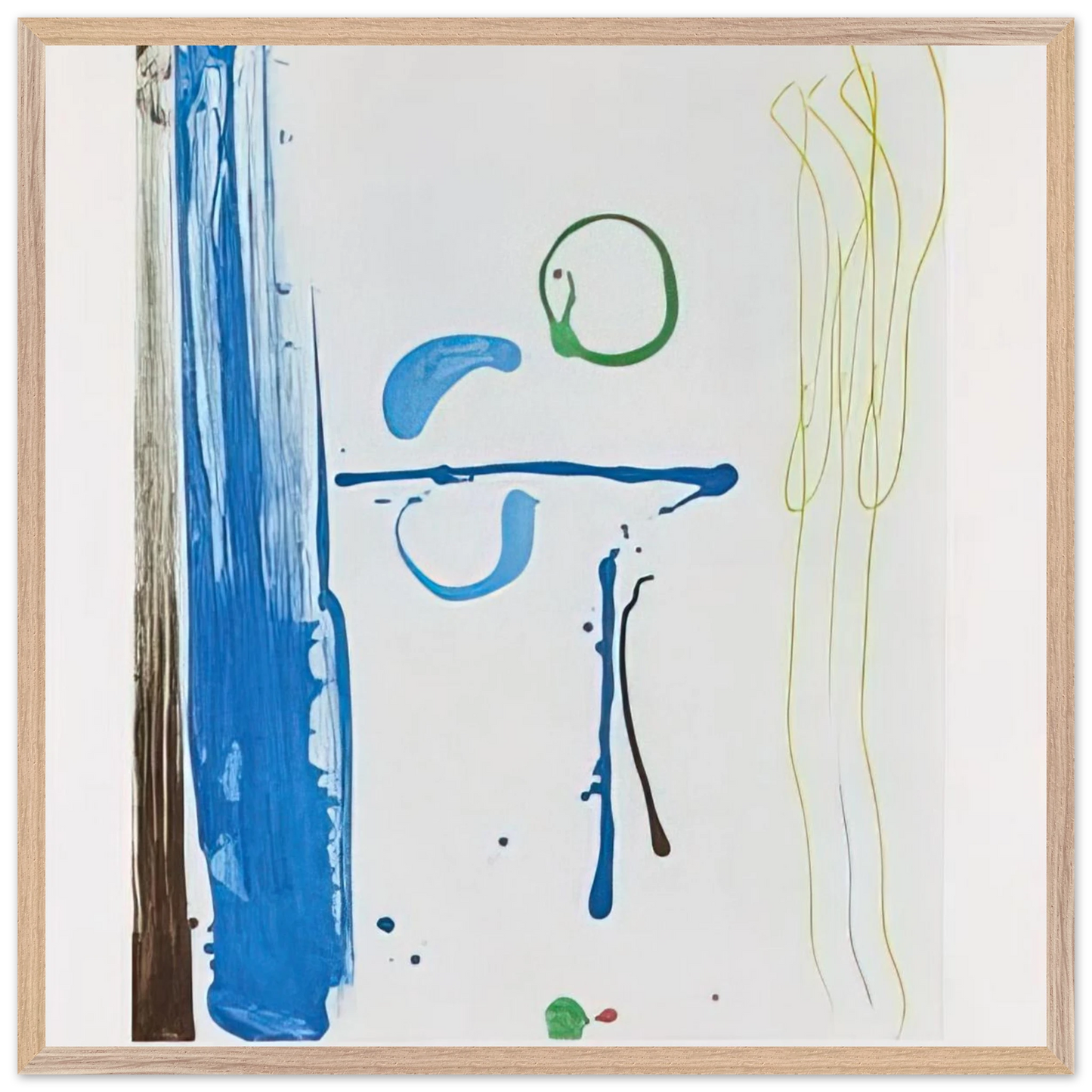 Helen Frankenthaler - Sunshine After Rain - 1987 Wall art - A2 (42 x 59.4  cm) - Premium Wooden Framed Poster With Fine Art Paper-canvas - Black frame