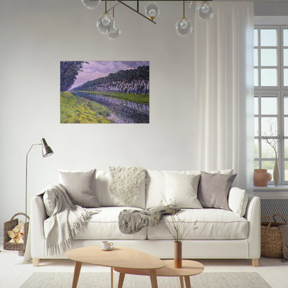 CANAL IN FLANDERS 1894 1 - Theo van Rysselberghe Brushed Aluminum Print - 70x100 cm / 28x40 inches | Theo van Rysselberghe Aluminum Print | Theo van Rysselberghe Prints