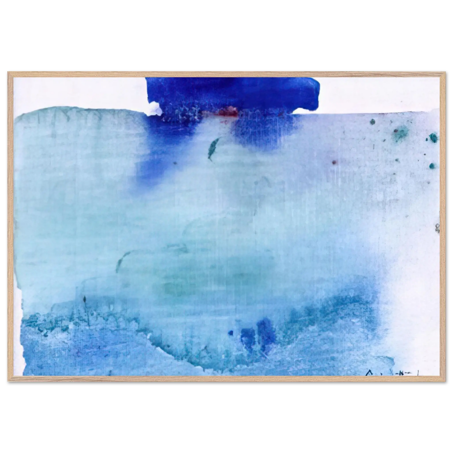 Helen Frankenthaler - Untitled - 1982 Wall art - 70x100 cm / 28x40 inches - Premium Wooden Framed Poster With Fine Art Paper - White frame