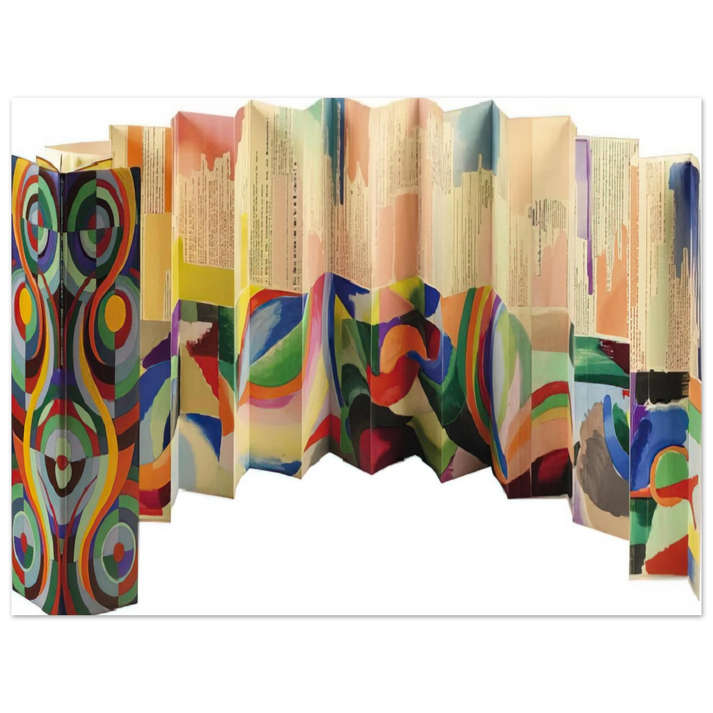 Sonia Delaunay - PROSE OF THE TRANS SIBERIAN AND OF LITTLE JEHANNE OF FRANCE 1913  75x100 cm / 30x40inches Fine Art Poster