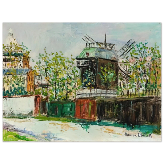 Maurice Utrillo - MOULIN DE LA GALETTE 4  75x100 cm / 30x40inches Fine Art Poster