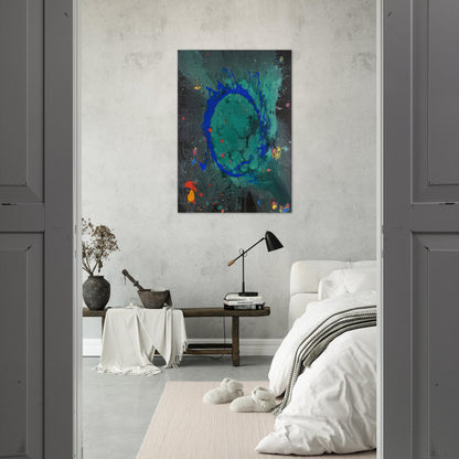 Jade Buddha 23.07.08 - 2008 - John Hoyland Brushed Aluminum Print - 70x100 cm / 28x40 inches | John Hoyland Aluminum Print | John Hoyland Prints