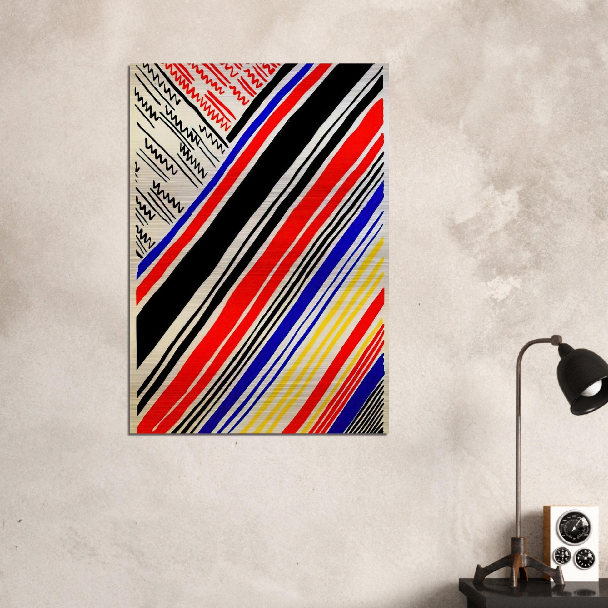 COMPOSITION 11 - Sonia Delaunay Brushed Aluminum Print - 70x100 cm / 28x40 inches | Sonia Delaunay Aluminum Print | Sonia Delaunay Prints