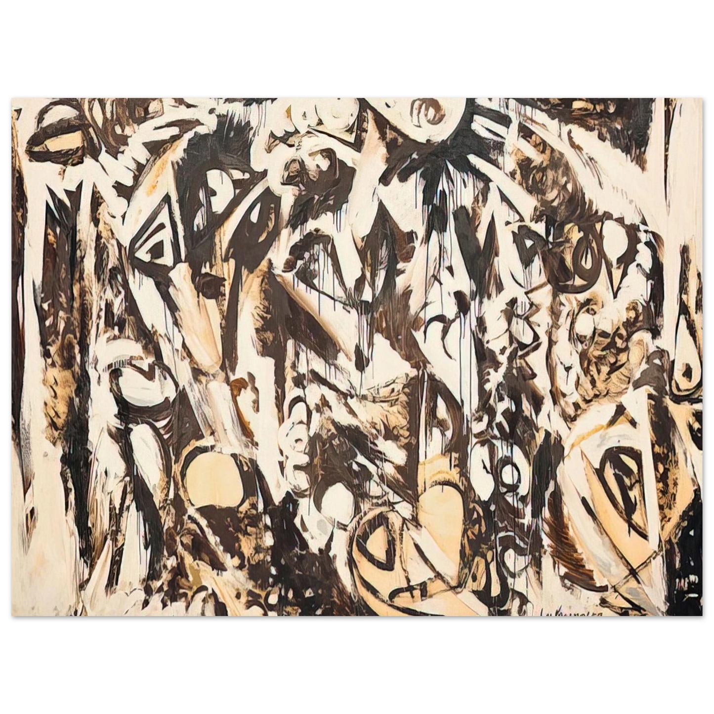 Lee Krasner - Cool White  75x100 cm / 30x40inches Fine Art Poster