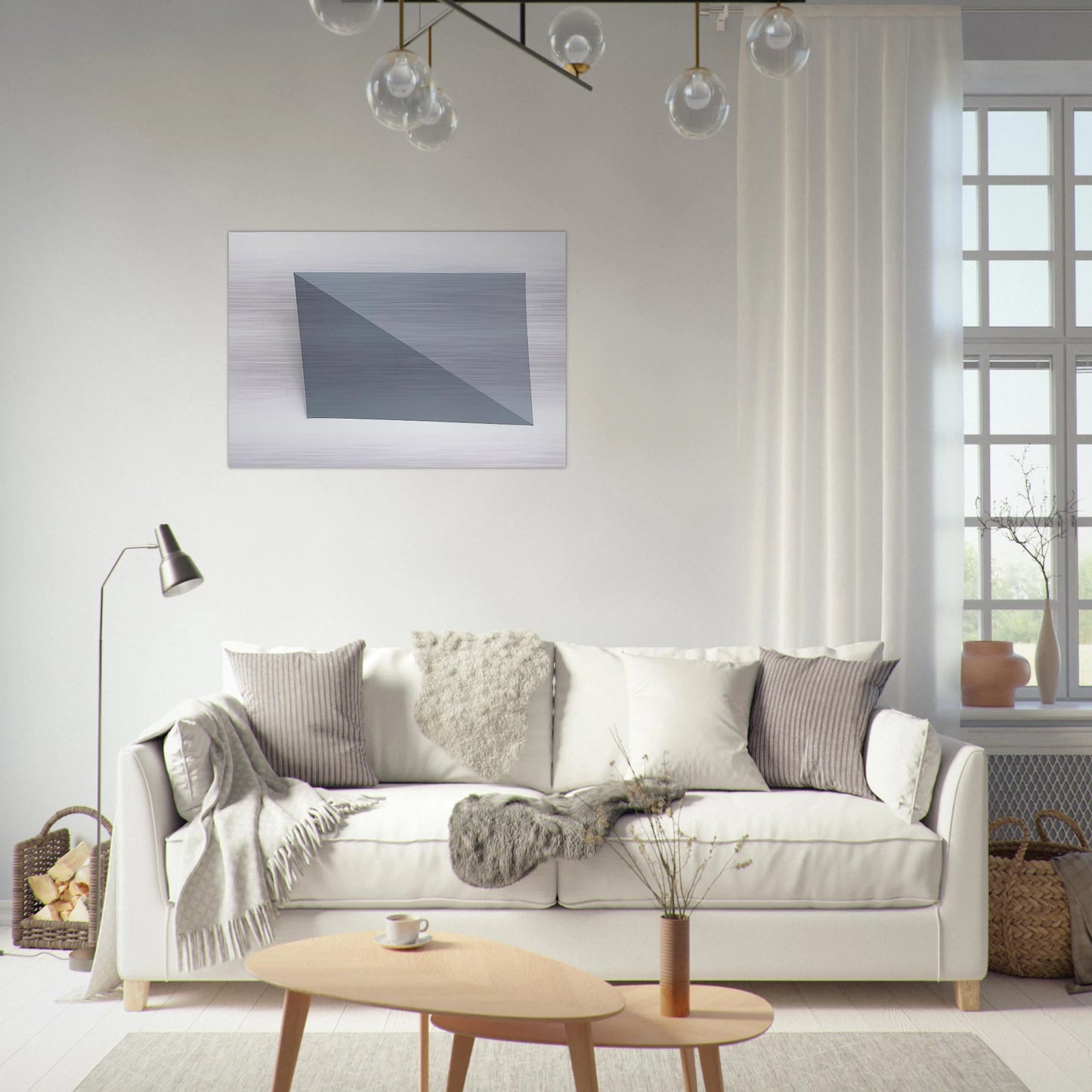 Three-Dimensional Picture diagonal folding - 1966 - Charlotte Posenenske Brushed Aluminum Print - 70x100 cm / 28x40 inches | Charlotte Posenenske Aluminum Print | Charlotte Posenenske Prints