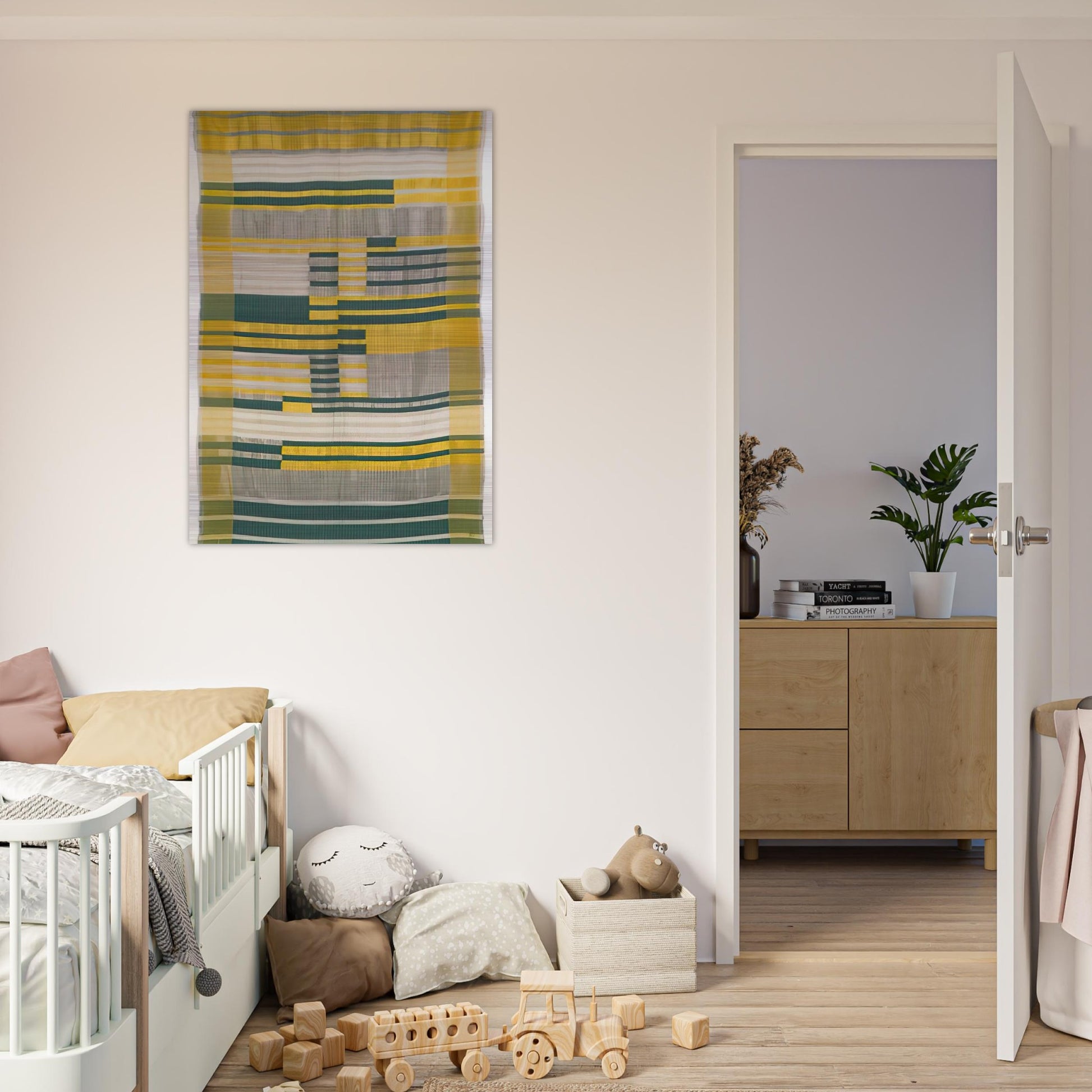 WALL HANGING 1925 - Anni Albers Brushed Aluminum Print - 70x100 cm / 28x40 inches | Anni Albers Aluminum Print | Anni Albers Prints