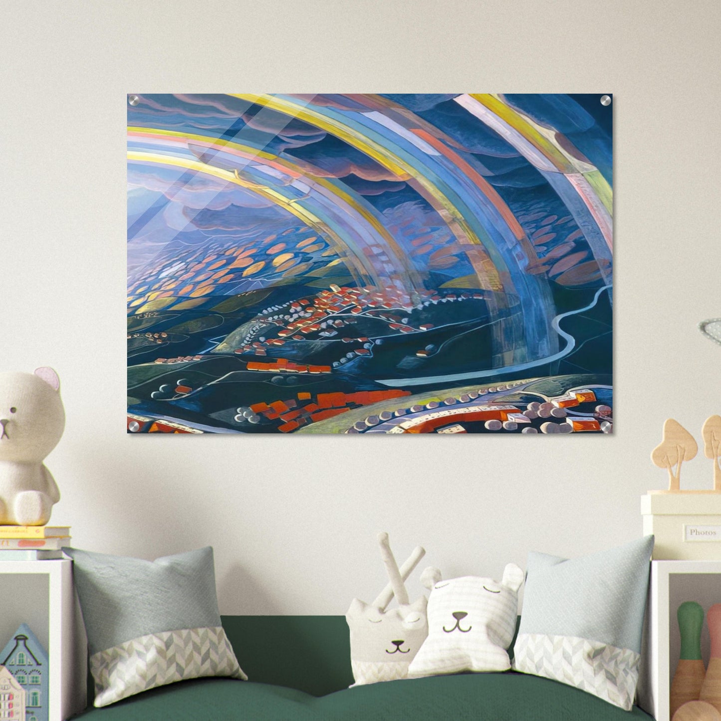 The Miracle of Light While Flying - 1931 - Gerardo Dottori Acrylic Print - 70x100 cm / 28x40″ inches | Gerardo Dottori Wall Art | Gerardo Dottori Prints