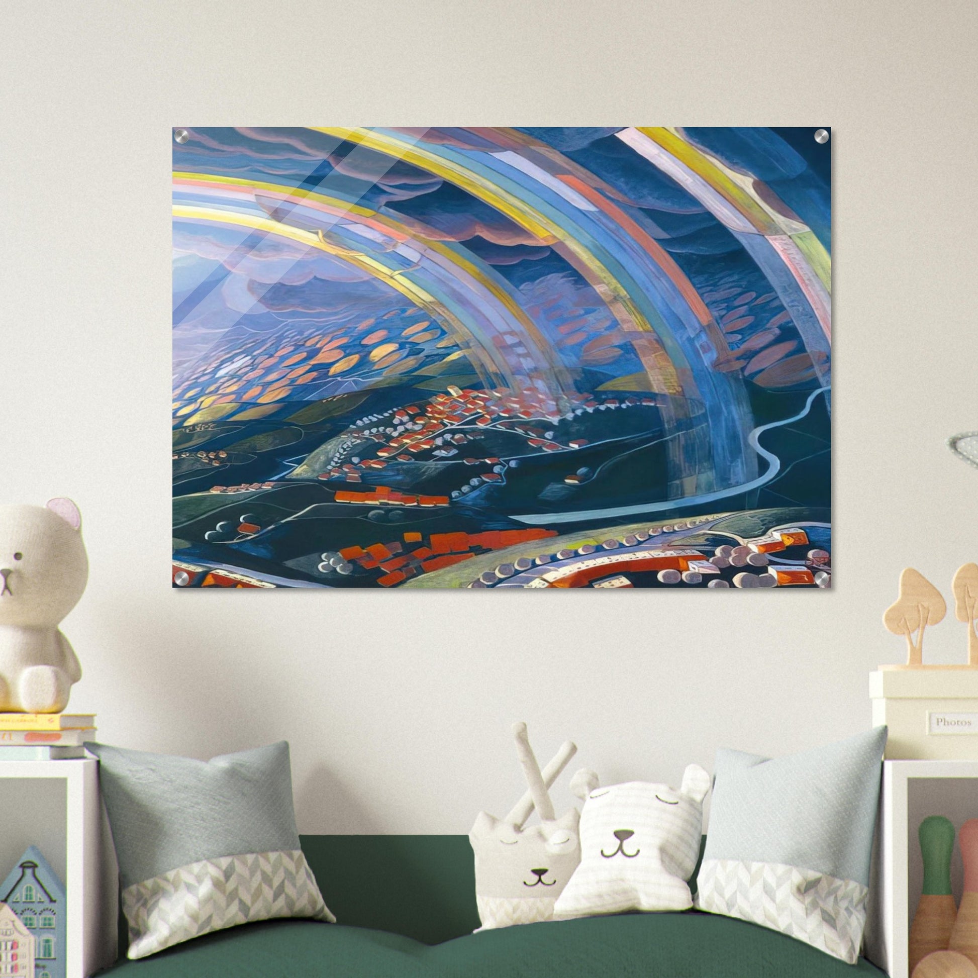 The Miracle of Light While Flying - 1931 - Gerardo Dottori Acrylic Print - 70x100 cm / 28x40″ inches | Gerardo Dottori Wall Art | Gerardo Dottori Prints
