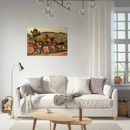 Mountains in Provence - Paul Cézanne Brushed Aluminum Print - 70x100 cm / 28x40 inches | Paul Cézanne Aluminum Print | Paul Cézanne Prints