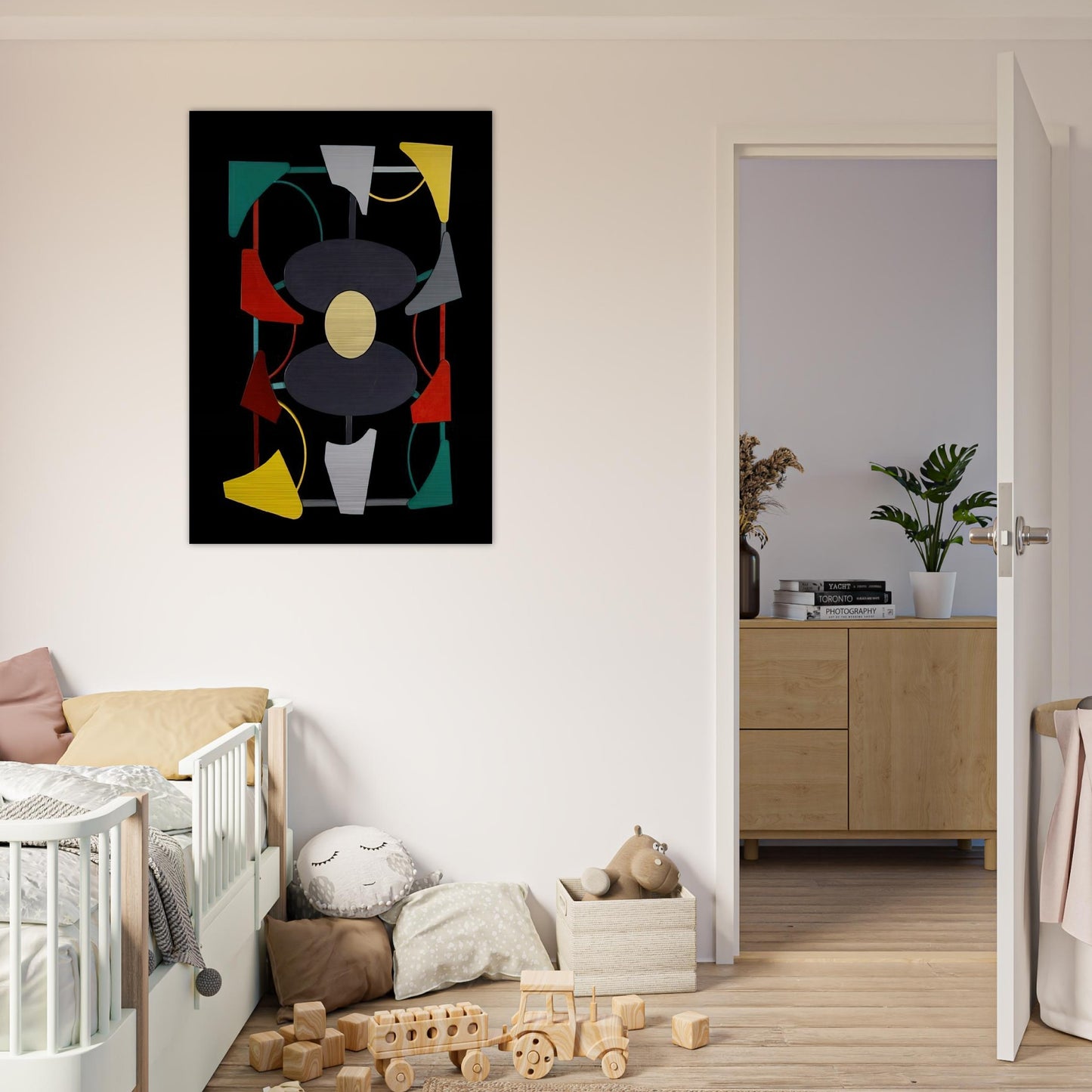 Planos y color liberados - 1947 - Gyula Kosice Brushed Aluminum Print - 70x100 cm / 28x40 inches | Gyula Kosice Aluminum Print | Gyula Kosice Prints