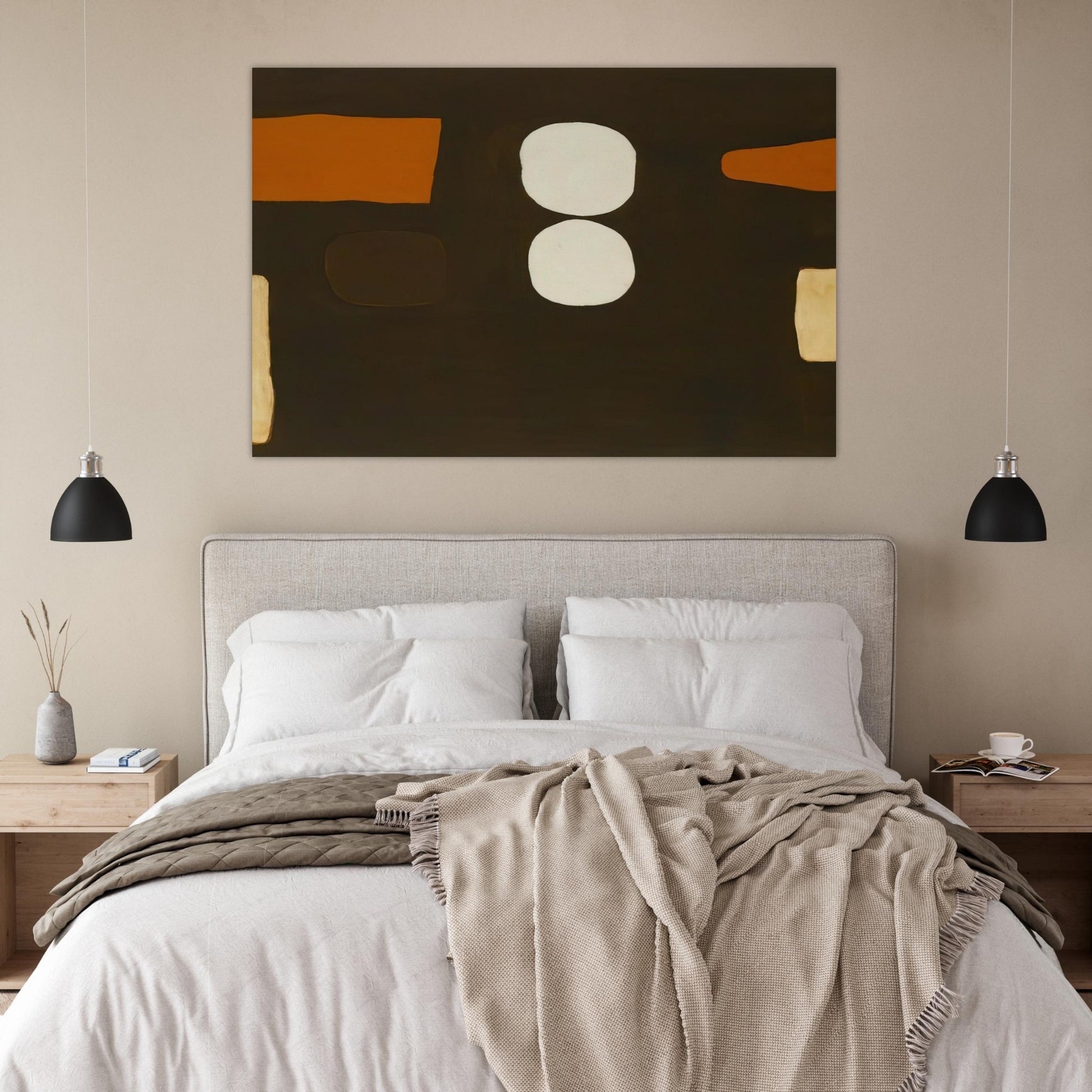 Dark Brown, Orange and White - 1963 - William Scott Art Prints - 100x150 cm / 40x60″ inches | William Scott Poster | William Scott Prints