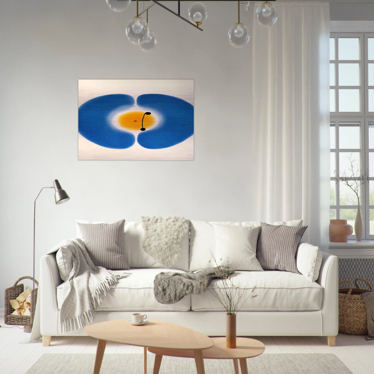 BLUE MANDALA 1978 - Victor Pasmore Brushed Aluminum Print - 70x100 cm / 28x40 inches | Victor Pasmore Aluminum Print | Victor Pasmore Prints