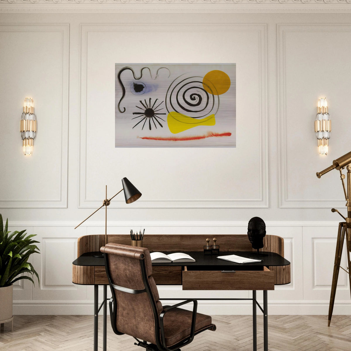UNTITLED 1941 - Alexander Calder Brushed Aluminum Print - 70x100 cm / 28x40 inches | Alexander Calder Aluminum Print | Alexander Calder Prints