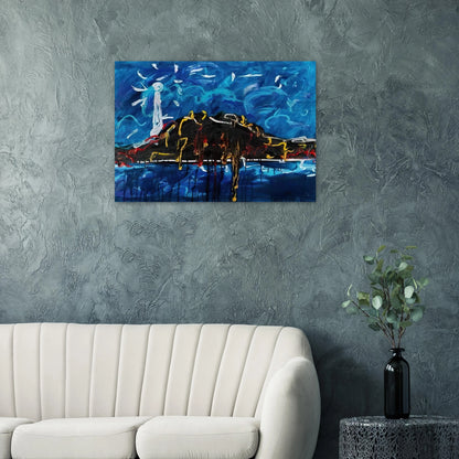 Il Vulcano - Art Informel - Mario Schifano Brushed Aluminum Print - 70x100 cm / 28x40 inches | Mario Schifano Aluminum Print | Mario Schifano Prints