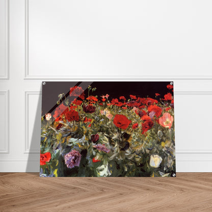 Poppies - John Singer Sargent Acrylic Print - 70x100 cm / 28x40″ inches | John Singer Sargent Wall Art | John Singer Sargent Prints