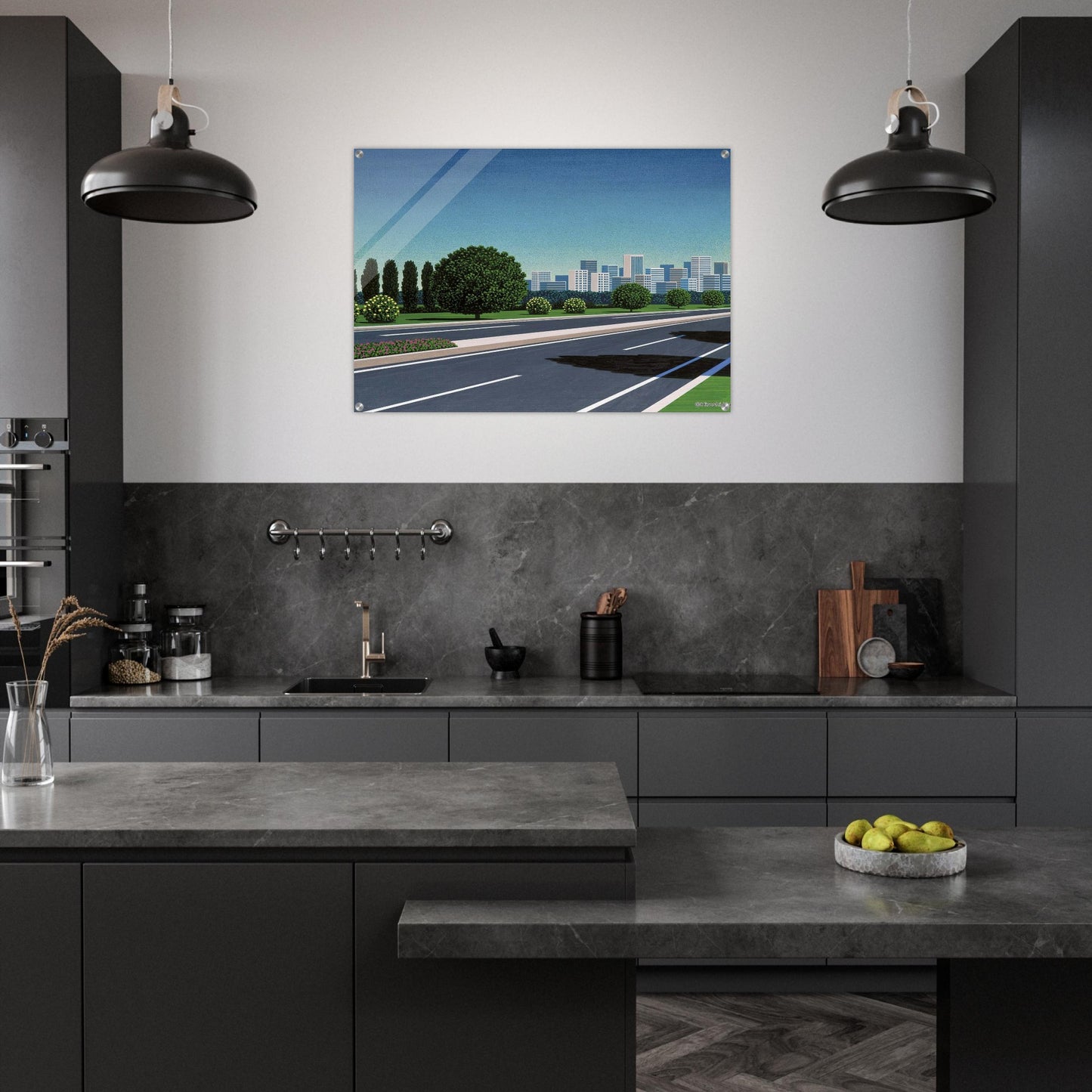 City Highway - Hiroshi Nagai Acrylic Print - 70x100 cm / 28x40″ inches