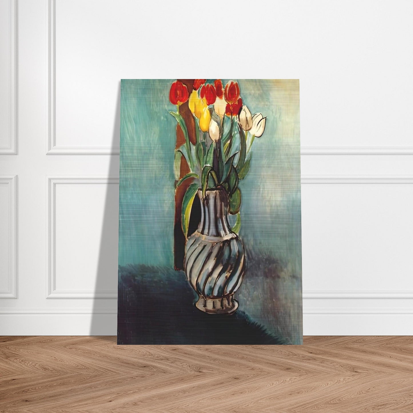 ME MYSELF STENDHAL VASE OF TULIPS 1914 - Henri Matisse Brushed Aluminum Print - 70x100 cm / 28x40 inches | Henri Matisse Aluminum Print | Henri Matisse Prints