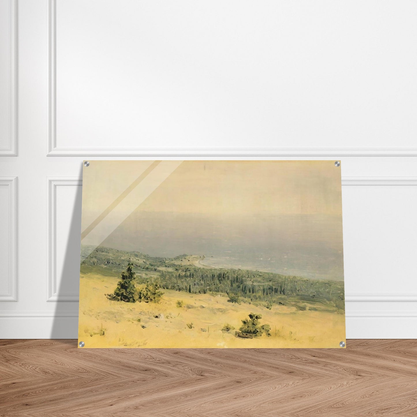 View of the beach and sea from the mountains. Crimea - Arkhyp Kuindzhi Acrylic Print - 70x100 cm / 28x40″ inches | Arkhyp Kuindzhi Wall Art | Arkhyp Kuindzhi Prints