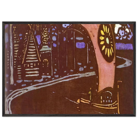 THE GOLDEN SAIL 1903 - Wassily Kandinsky 70x100 cm / 28x40 inches Framed Art Print – Black Wooden Frame