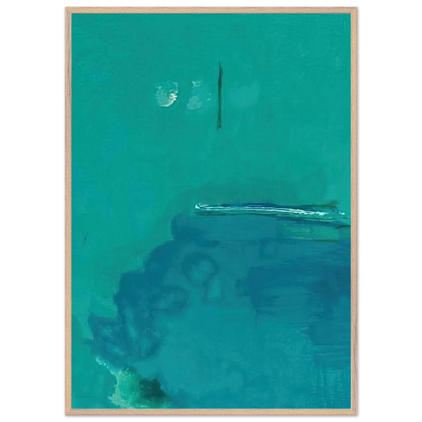 Helen Frankenthaler - Contentment Island - 2004 Wall art - A1 (59.4 x 84.1  cm) - Premium Wooden Framed Poster With Fine Art Paper-canvas - White frame