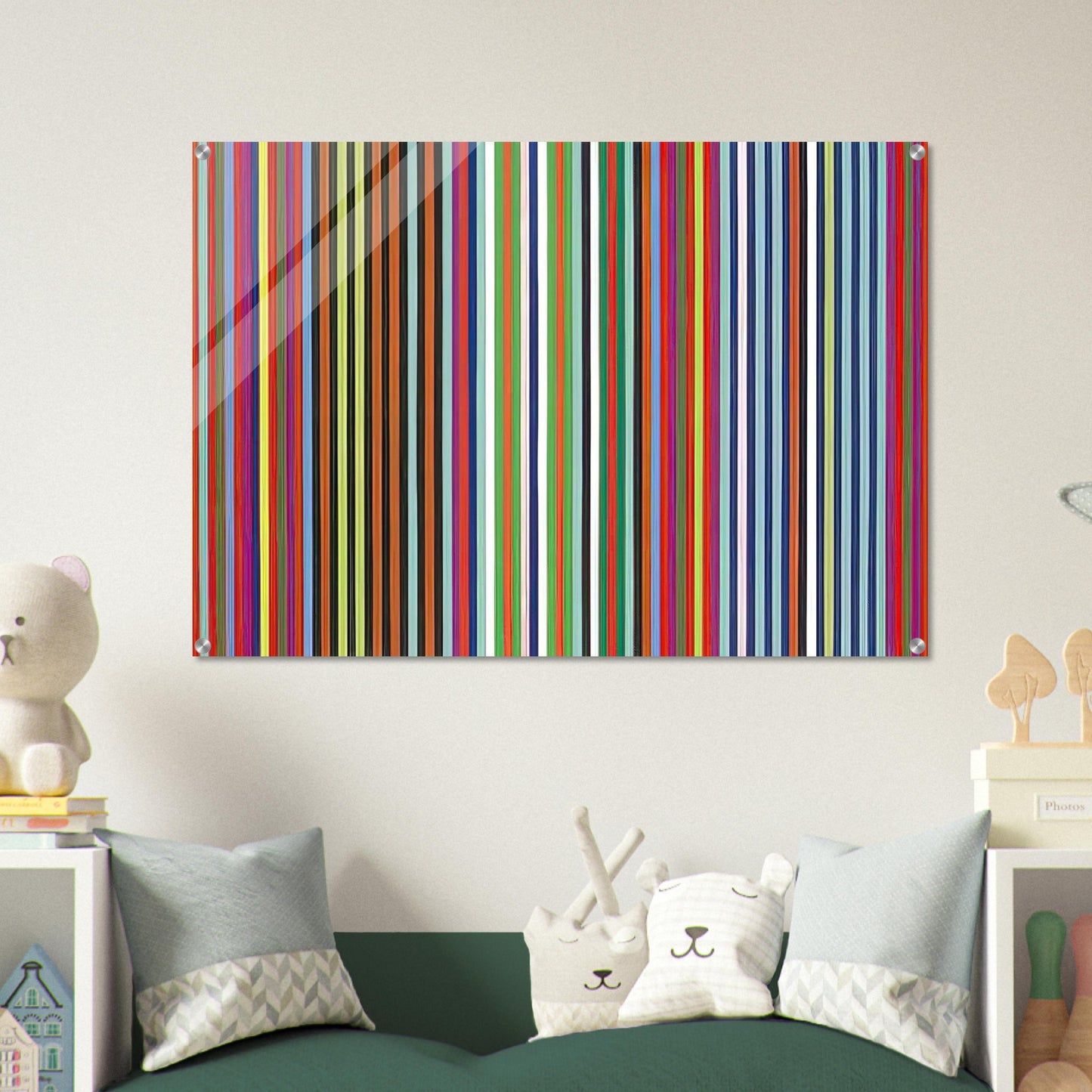 Flamingo - 1965 - Gene Davis Acrylic Print - 70x100 cm / 28x40″ inches | Gene Davis Wall Art | Gene Davis Prints