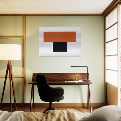 Red-Orange over Black - Ellsworth Kelly Brushed Aluminum Print - 70x100 cm / 28x40 inches | Ellsworth Kelly Aluminum Print | Ellsworth Kelly Prints