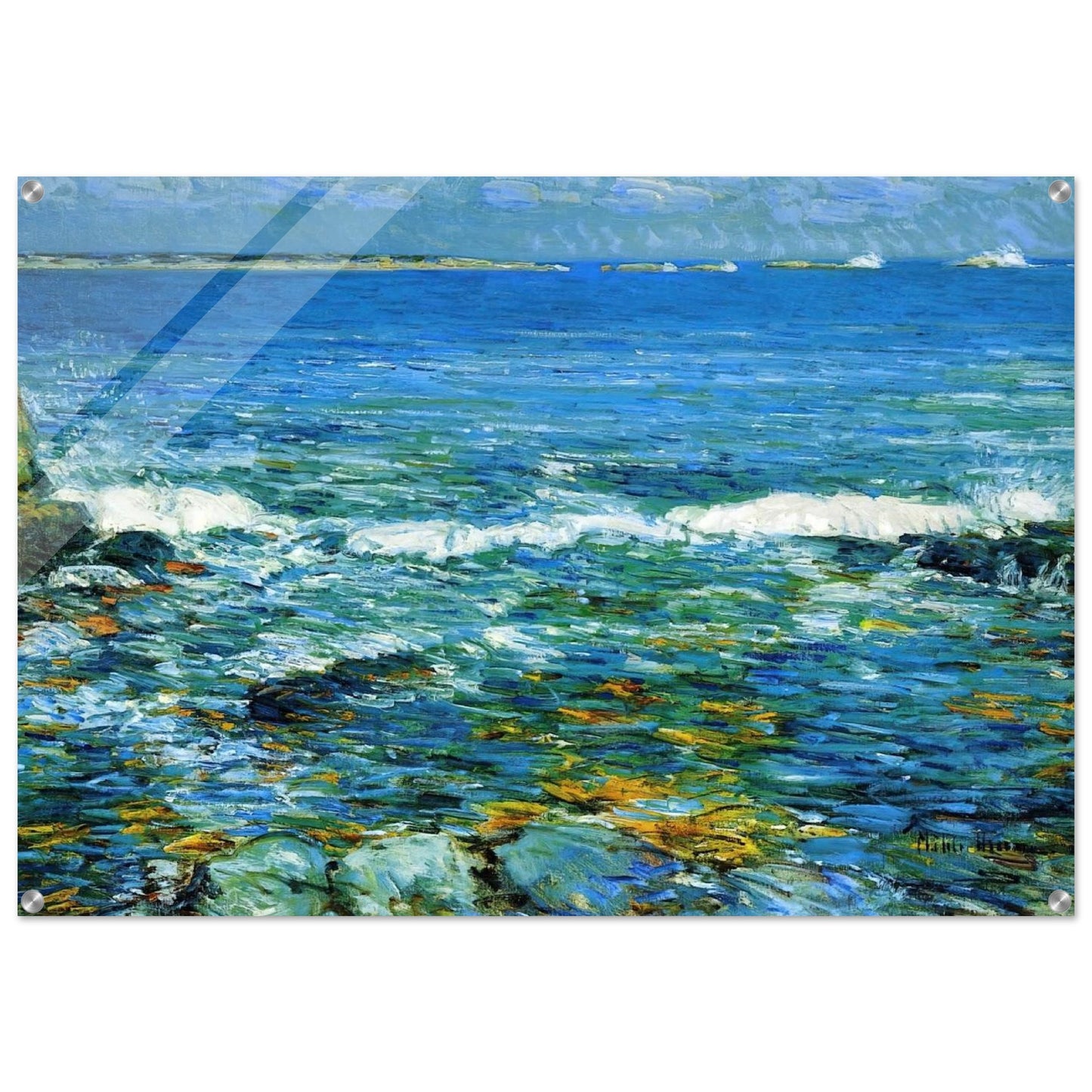 Duck Island from Appledore - Childe Hassam Acrylic Print - 70x100 cm / 28x40″ inches | Childe Hassam Wall Art | Childe Hassam Prints