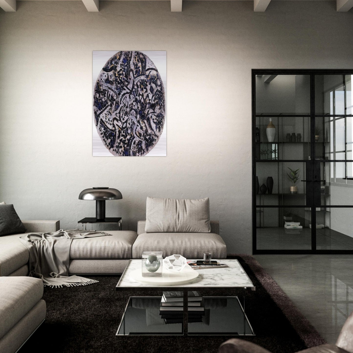 Syllable in the Cosmos - Richard Pousette-Dart Brushed Aluminum Print - 70x100 cm / 28x40 inches | Richard Pousette-Dart Aluminum Print | Richard Pousette-Dart Prints