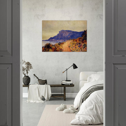 The Red Road at Cap Martin, near Menton - claude monet Brushed Aluminum Print - 70x100 cm / 28x40 inches | claude monet Aluminum Print | claude monet Prints