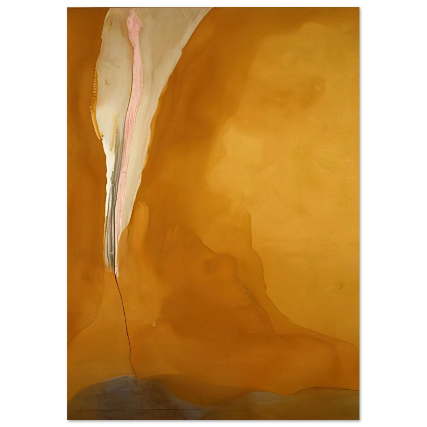 Helen Frankenthaler - Coral Wedge - 1972 Wall art - 25x25 cm / 10x10 inches - Fine Art Poster-canvas - -