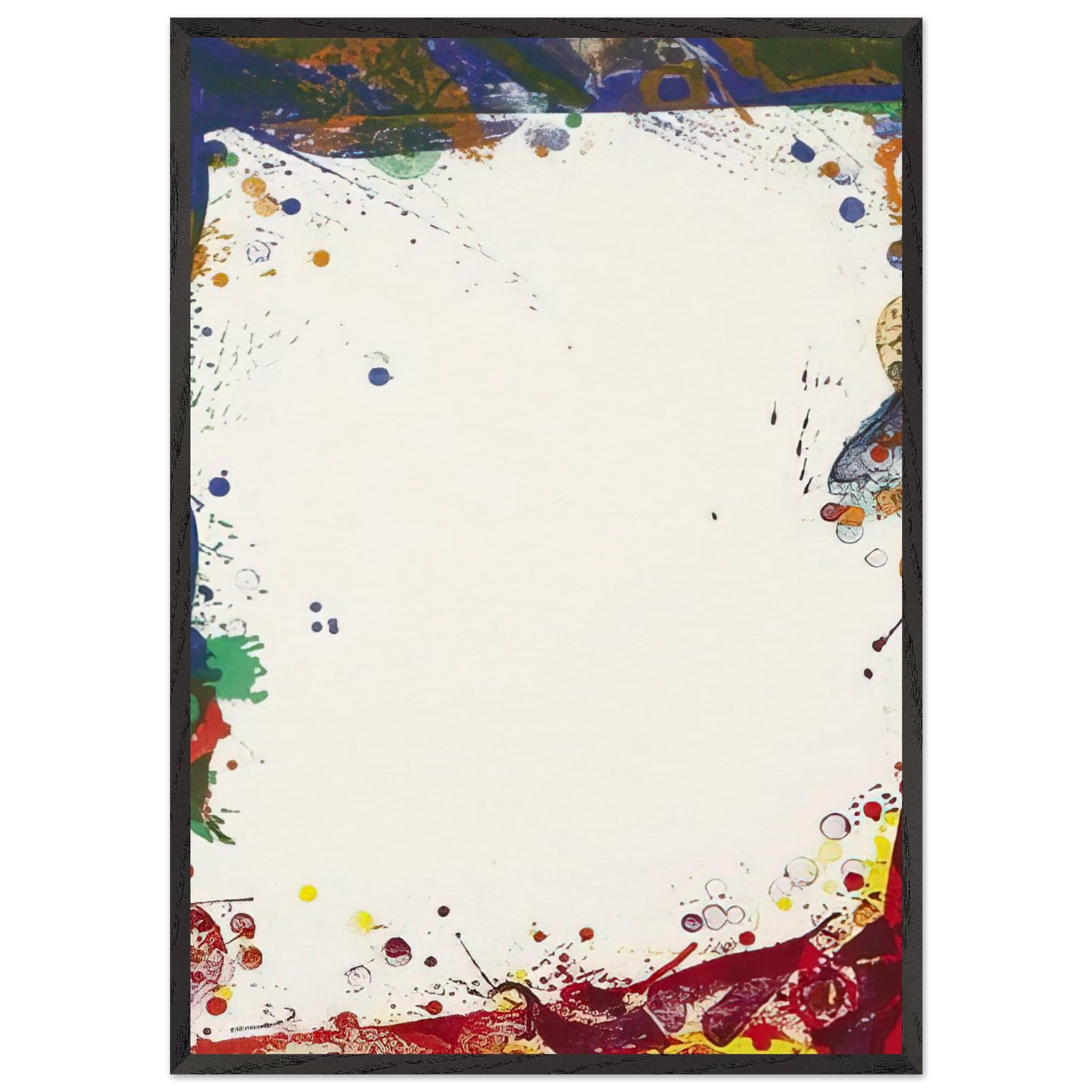 Sulfur Sails - Sam Francis 70x100 cm / 28x40 inches Framed Art Print – Black Wooden Frame