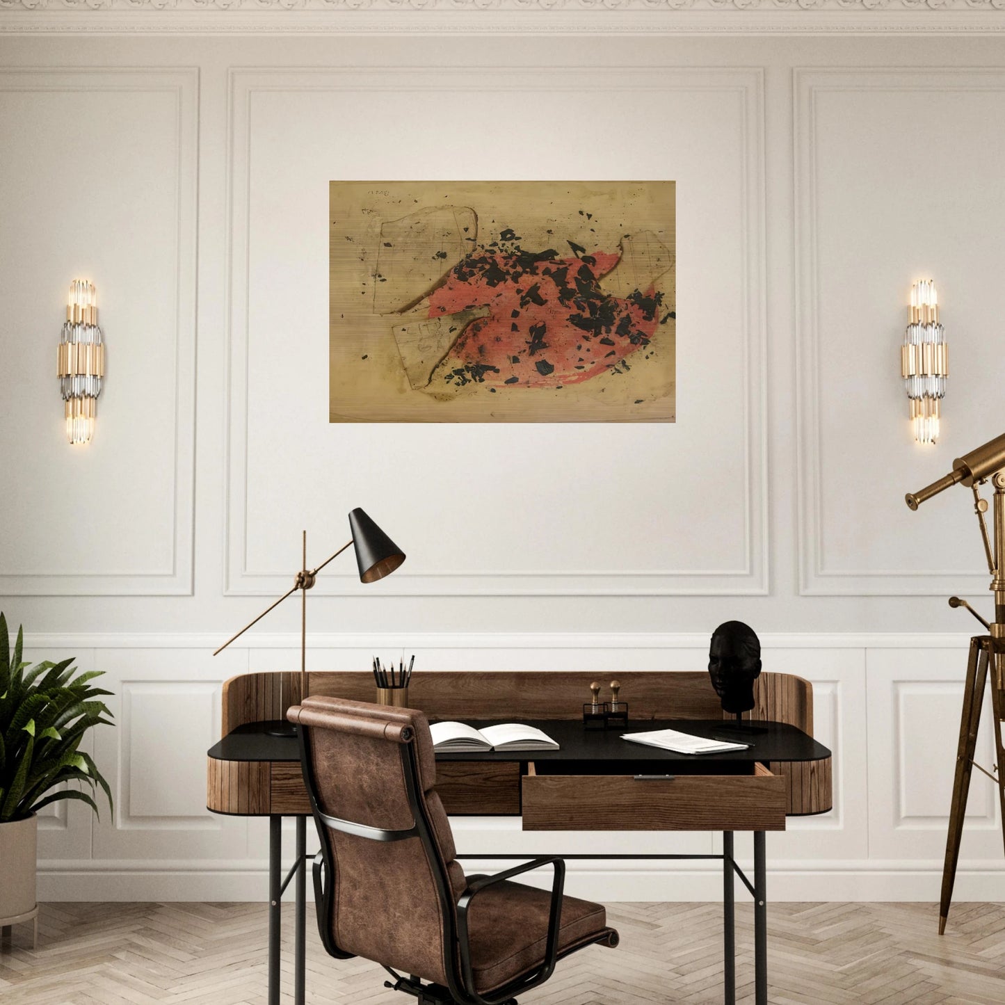 Combustione - 1957 - Alberto Burri Brushed Aluminum Print - 70x100 cm / 28x40 inches | Alberto Burri Aluminum Print | Alberto Burri Prints