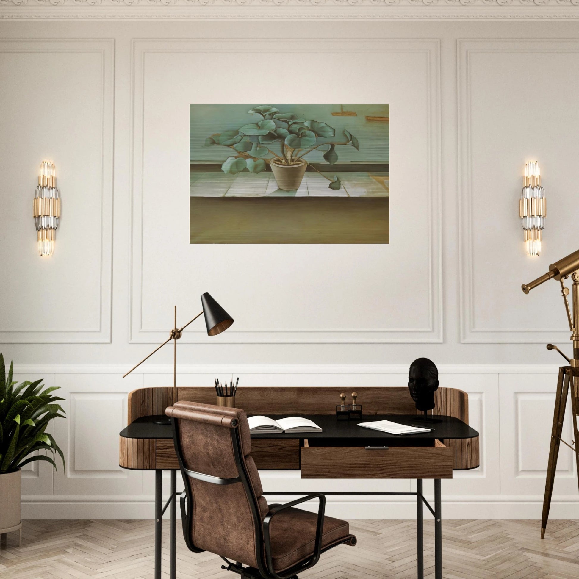 PLANT - Salvador Dali Brushed Aluminum Print - 70x100 cm / 28x40 inches | Salvador Dali Aluminum Print | Salvador Dali Prints