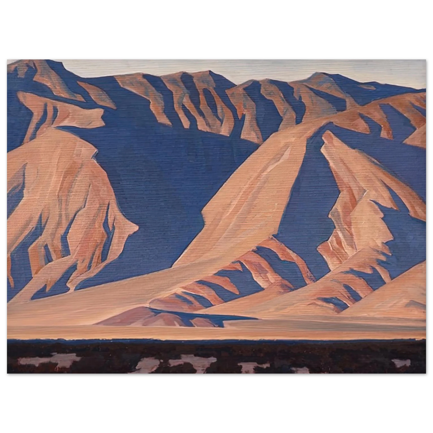 Maynard Dixon - INYO MOUNTAINS 1944 Wall art - 40x50 cm / 16x20 inches - Premium Wooden Framed Poster With Fine Art Paper-canvas - Black frame