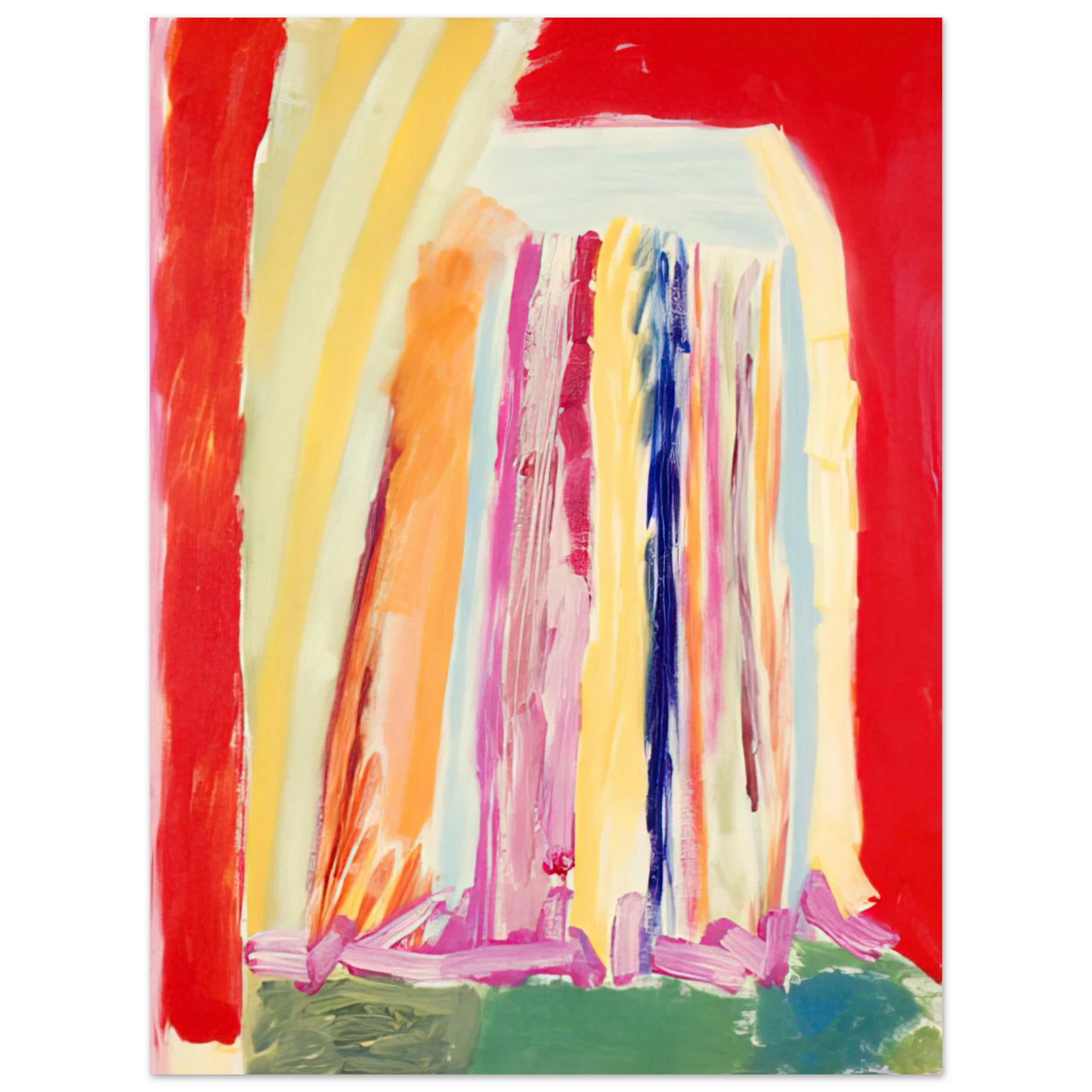 Ronnie Landfield - Red Night - 1973  75x100 cm / 30x40inches Fine Art Poster