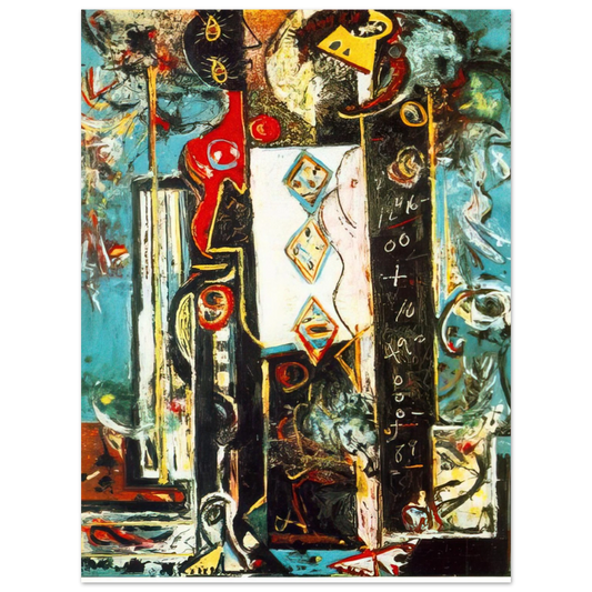 Jackson Pollock - MALE AND FEMALE  75x100 cm / 30x40inches Fine Art Poster